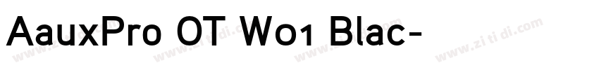 AauxPro OT W01 Blac字体转换 AauxPro OT W01 Blac字体转换